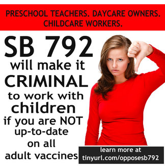 SB 792 Adult Mandated Vaccination Childcare Workers