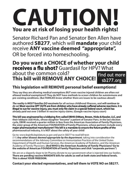 SB 277 CAUTION to the WIND
